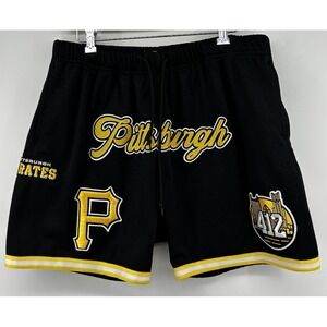 Pro Standard Luxury Edition Pittsburgh Pirates MLB Woven Shorts Black XL